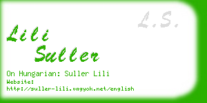 lili suller business card